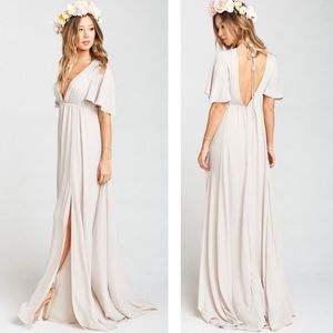 Show Me Your Mumu Faye Flutter Maxi Dress Show Me the Ring Crisp